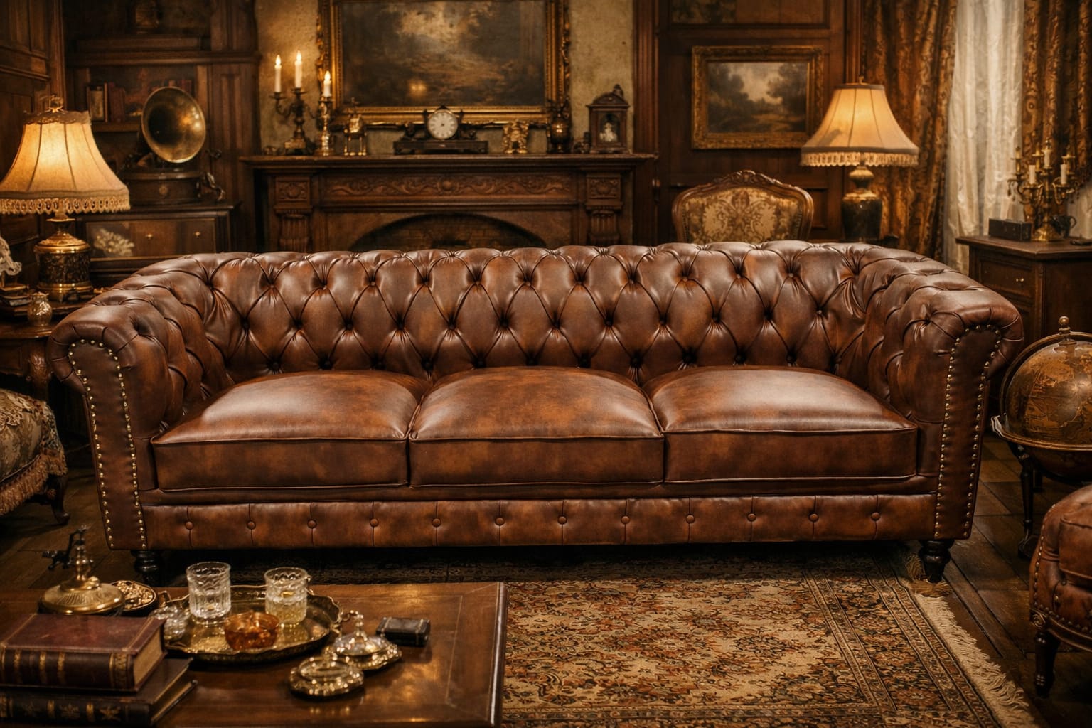 LUXURIOUS CHESTERFIELD STYLE SOFAS