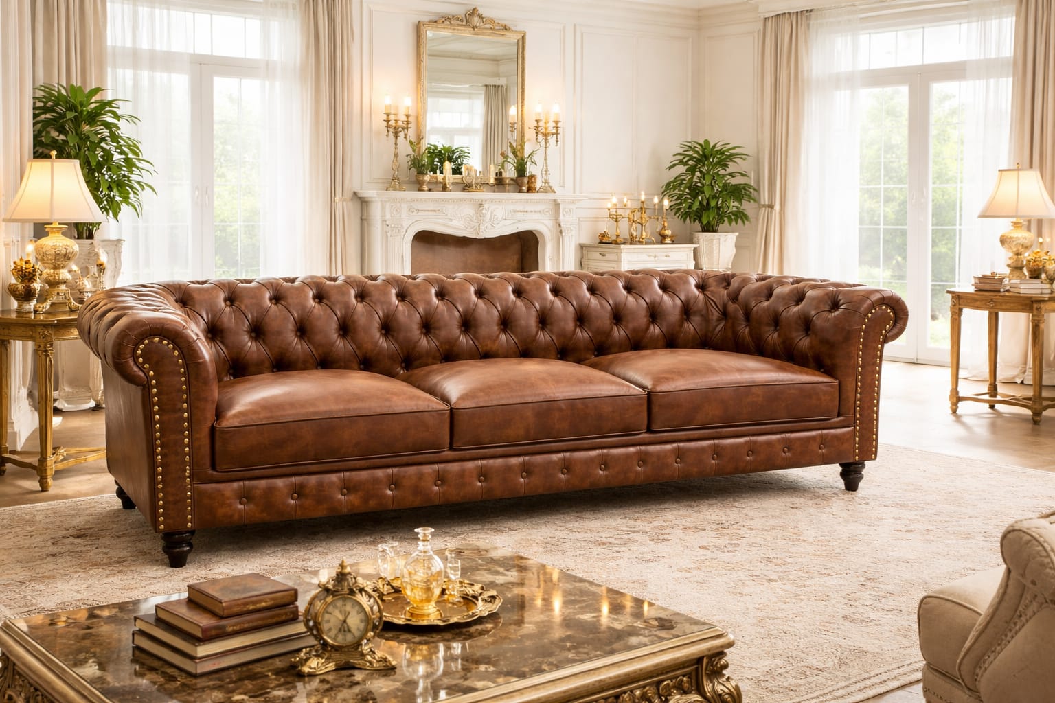 LUXURIOUS CHESTERFIELD STYLE SOFAS - Image 6